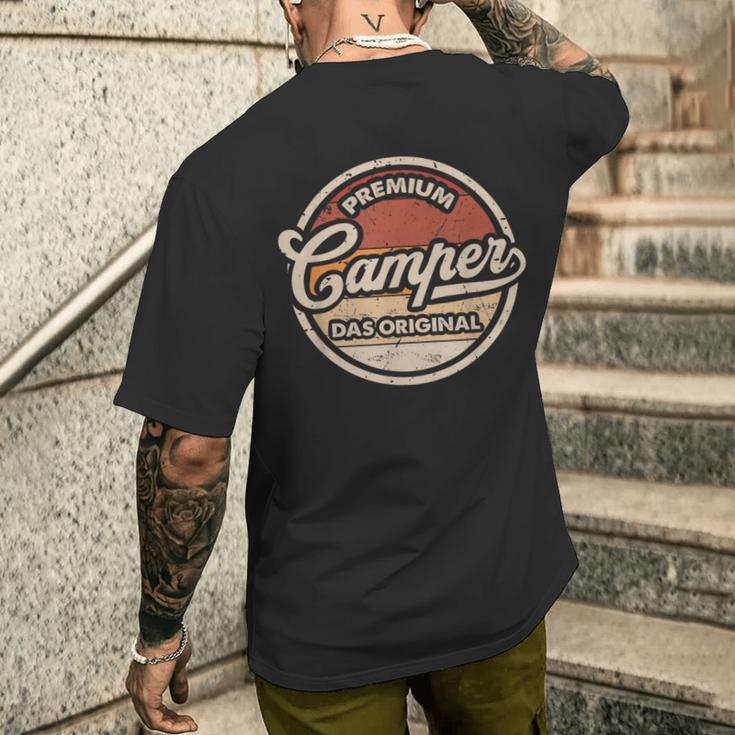 Camper Original Caravan Camping S T-Shirt mit Rückendruck Geschenke für Ihn