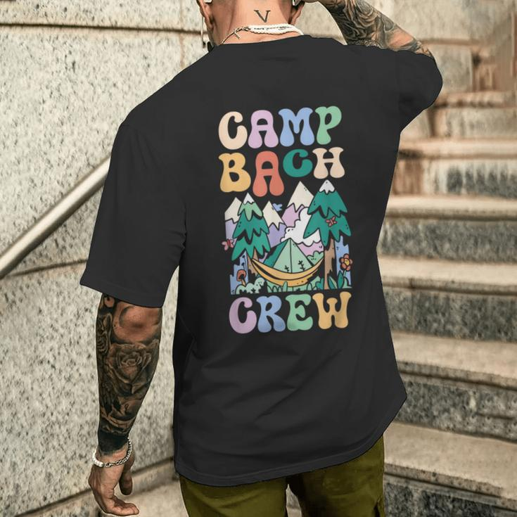 Camping Bridal Party Camp Bachelorette Camp Bach Crew Men's T-shirt Back Print Gifts for Him
