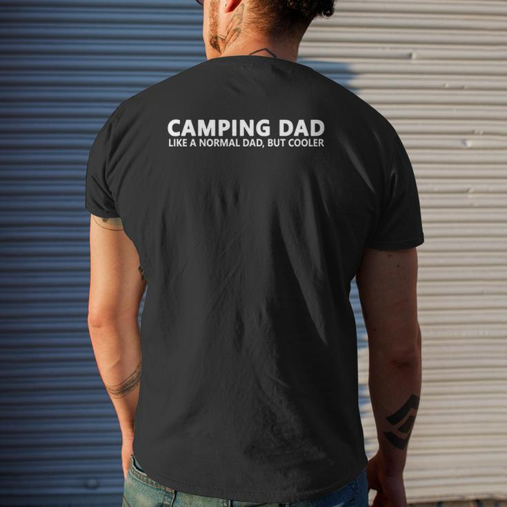 Camping Dad Camper Father Camping Dad Mens Back Print T-shirt Gifts for Him