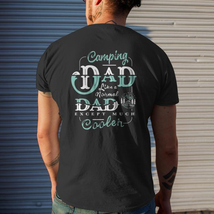 Camping Dad For Daddy Father's Day Camper Men Mens Back Print T-shirt Gifts for Him