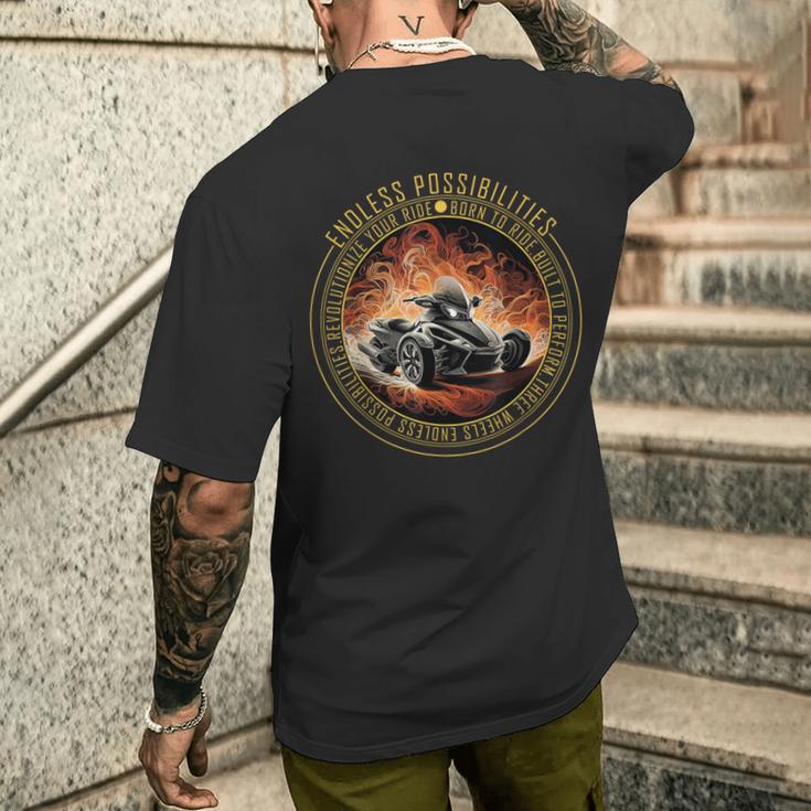 Can-Am Spyder Three Wheels Rider Men's T-shirt Back Print | Seseable UK