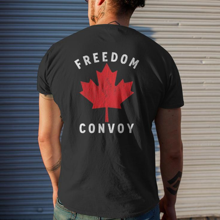 Canada Freedom Convoy 2022 Canadian Truckers Support Mens Back Print T-shirt Gifts for Him