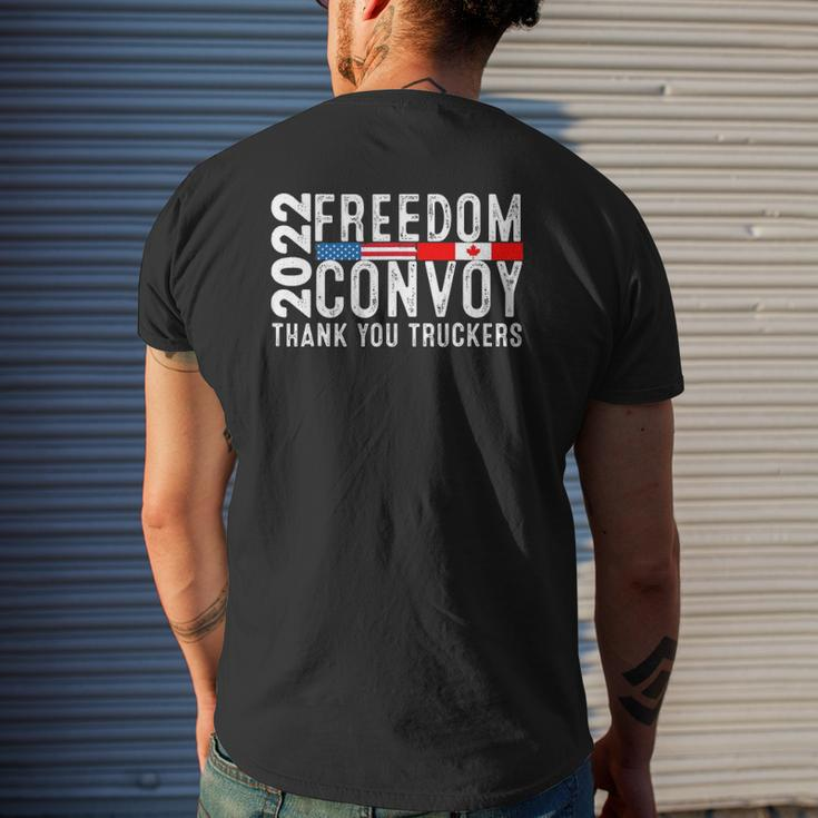 Canada Freedom Convoy 2022 Canadian Truckers Support Us Mens Back Print T-shirt Gifts for Him