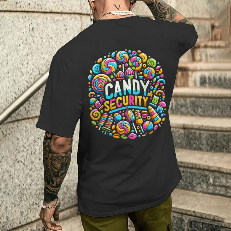 Candy Security Candy Land Costume Candyland Party Men's T-shirt Back Print Gifts for Him
