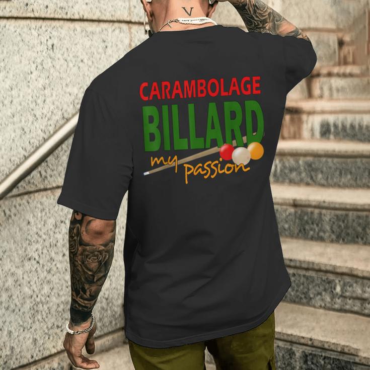 Carambolage Billiard Club Sport S T-Shirt mit Rückendruck Geschenke für Ihn