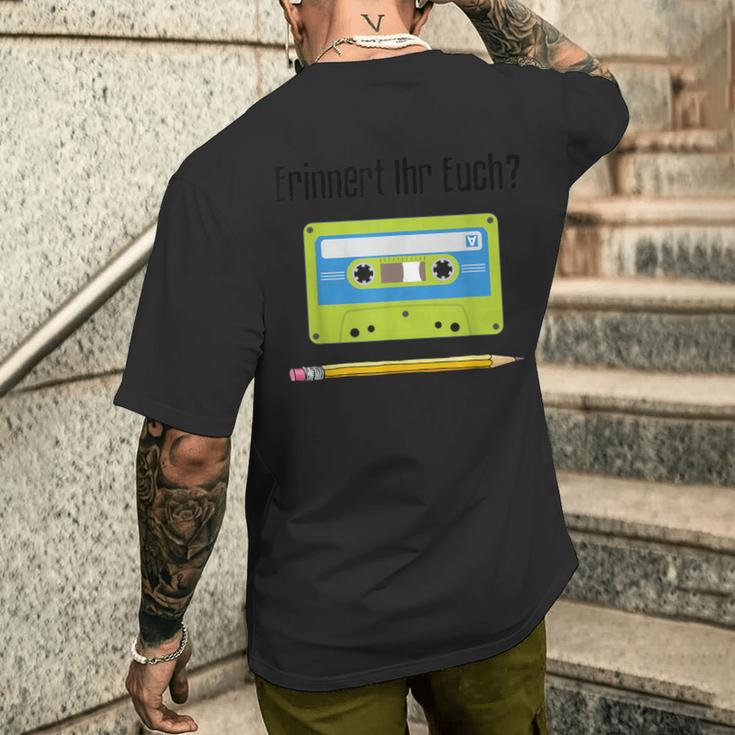 Cassette Pencil T-Shirt mit Rückendruck Geschenke für Ihn