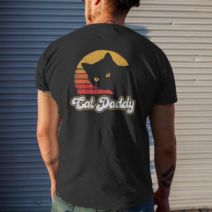 Cat Daddy Vintage Eighties Style Cat Retro Distressed Mens Back Print T-shirt Gifts for Him