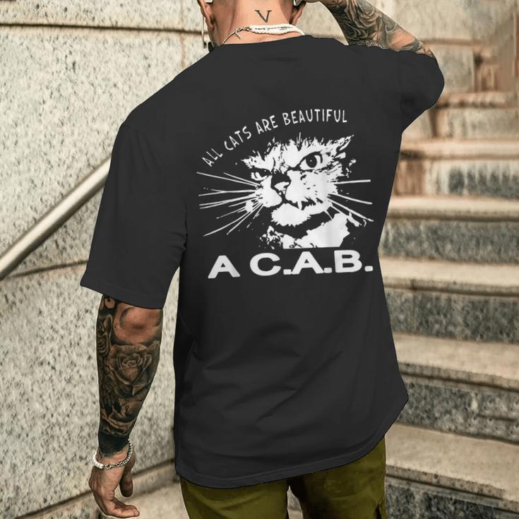 All Cats Are Beautiful A C A B Cats Love T-Shirt mit Rückendruck Geschenke für Ihn