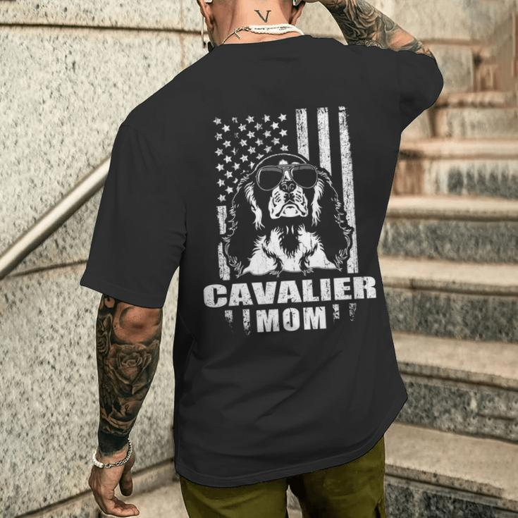 Cavalier Mom Cool Vintage Retro Proud American Men's T-shirt Back Print Gifts for Him