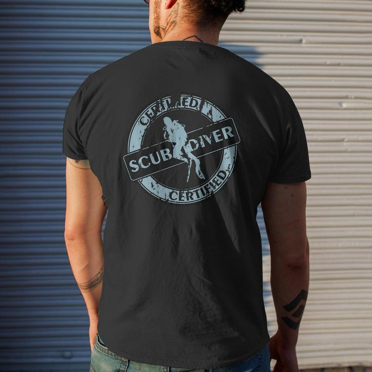 Certified Scuba Diver Mens Back Print T-shirt Gifts for Him