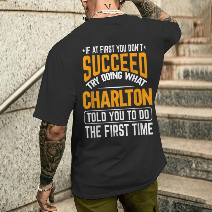 Charlton Personalized Name Joke Custom Men's T-shirt Back Print Gifts for Him