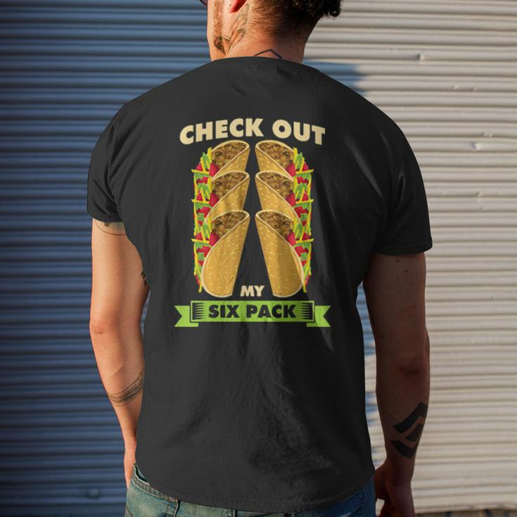Check Out My Sixpack Taco Six Pack Gym Mens Back Print T-shirt Gifts for Him