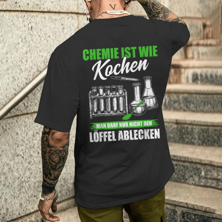 Chemie Ist Wie Kochen Chemiker Laboratory T-Shirt mit Rückendruck Geschenke für Ihn