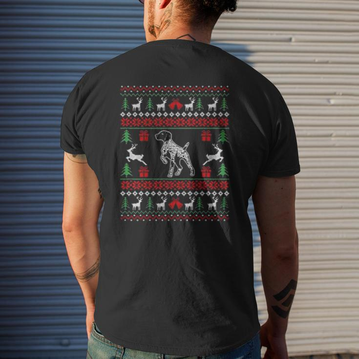 Christmas German Shorthaired Pointer Mens Back Print T-shirt Gifts for Him