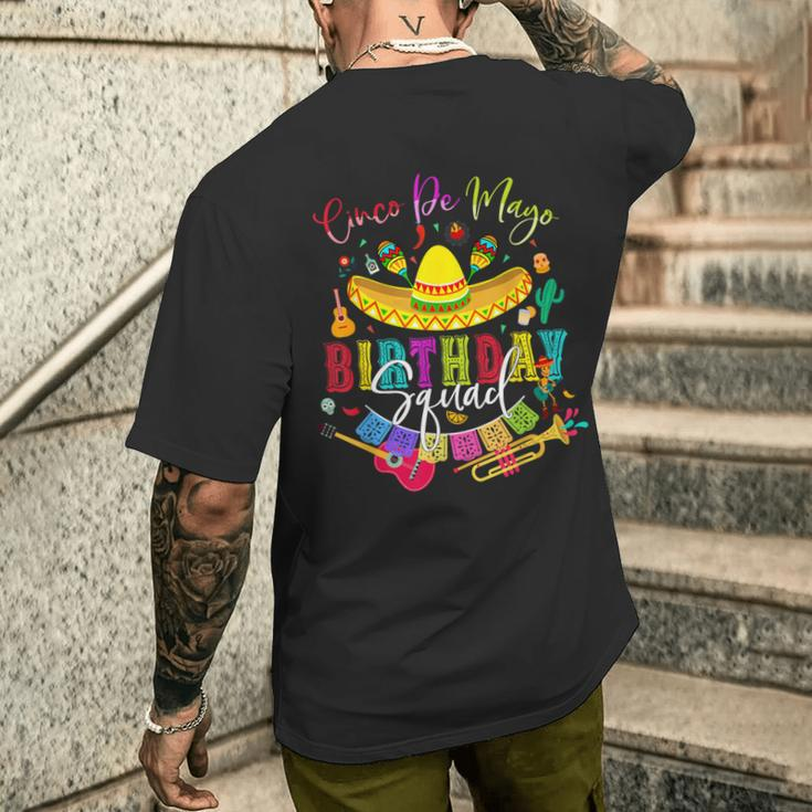 Cinco De Mayo Birthday Squad Cool Mexican Matching Family Men's T-shirt Back Print Gifts for Him