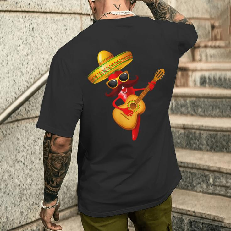 Cinco De Mayo Mexikanische Lustige Gitarre Lets Fiesta Cinco De Mayo T-Shirt mit Rückendruck Geschenke für Ihn