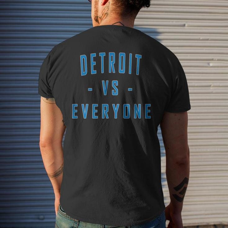 City Hometown Football Pride Detroit Vs Everyone Mens Back Print T-shirt Gifts for Him