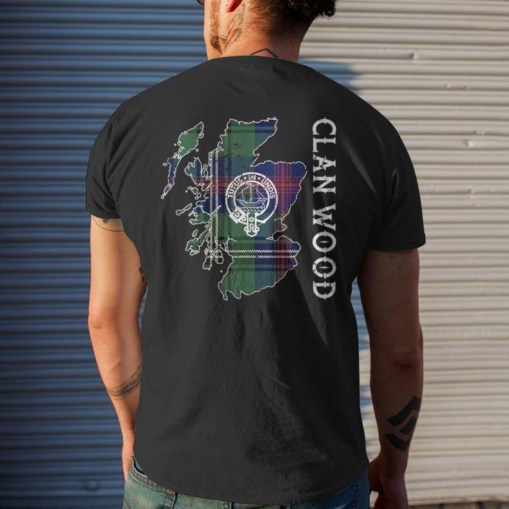 Clan Wood Family Name Surname Reunion Matching Family Tree Men's T-shirt Back Print Gifts for Him