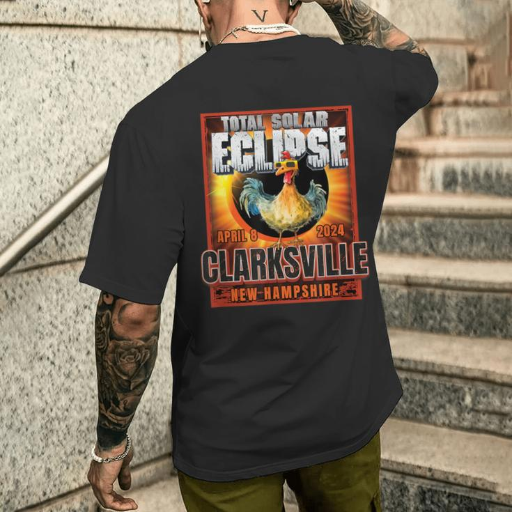 Clarksville New Hampshire Total Solar Eclipse Chicken Men's T-shirt Back Print Gifts for Him