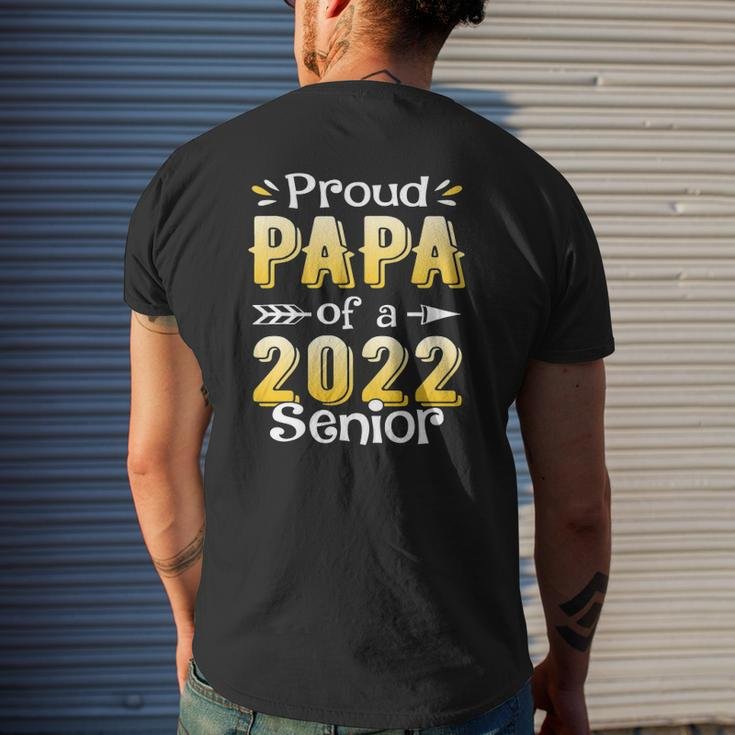 Class Of 2022 Proud Papa Of A 2022 Senior School Graduation Mens Back Print T-shirt Gifts for Him
