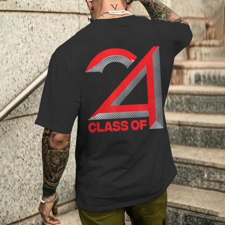 Class Of 2024 Graduation Senior High School College Men's T-shirt Back Print Gifts for Him