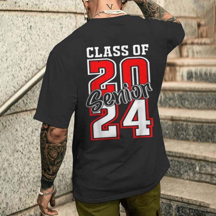 Class Of 2024 Senior 24 High School Graduation Party Men's T-shirt Back Print Gifts for Him