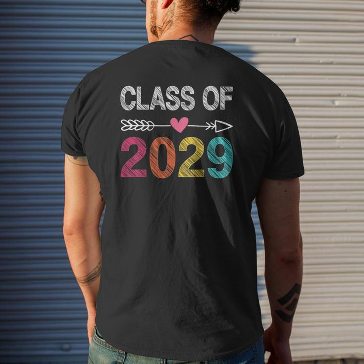 Class Of 2029 Pre-K Graduate Preschool Graduation Mens Back Print T-shirt Gifts for Him