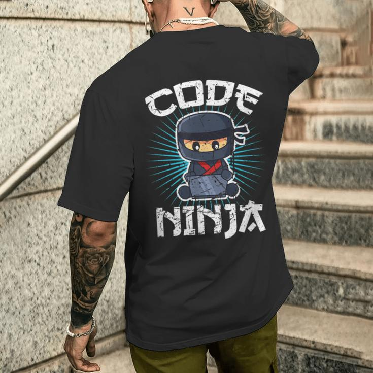 Code Ninja Programmer Coder Computer Programming Coding T-Shirt mit Rückendruck Geschenke für Ihn