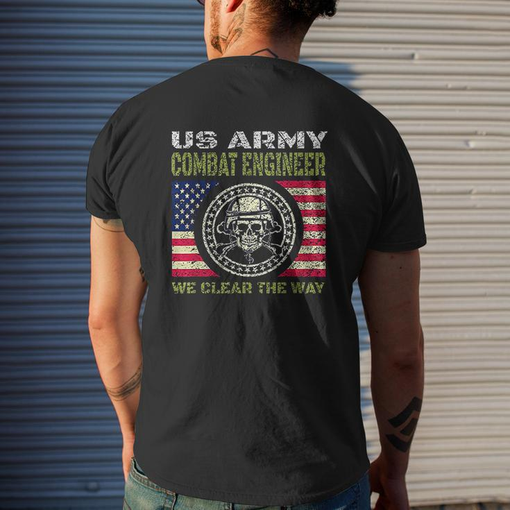 Combat Engineer For Us Army Veteran Mens Back Print T-shirt Gifts for Him