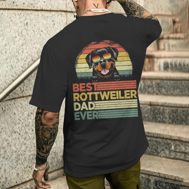 Cool Best Rottweiler Dad Ever Father's Day Men's T-shirt Back Print Gifts for Him