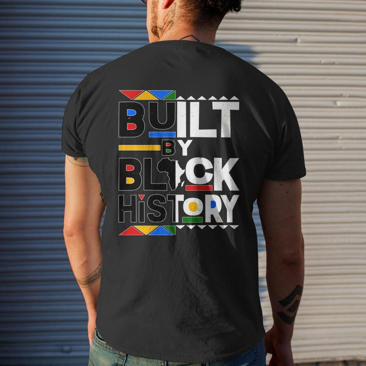 Cool Built By Black History Mens Back Print T-shirt Gifts for Him