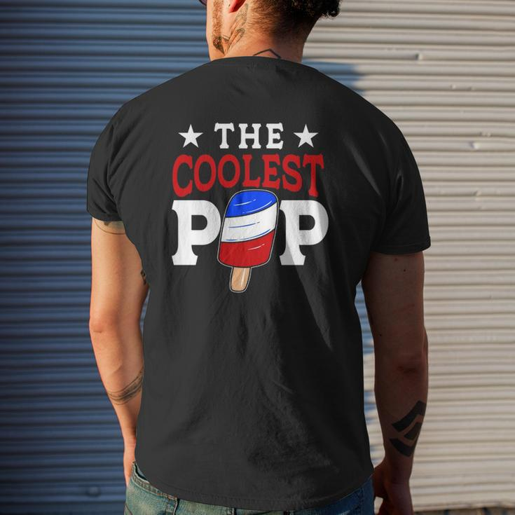 The Coolest Pop Red White Blue Popsicle Father's Day Mens Back Print T-shirt Gifts for Him
