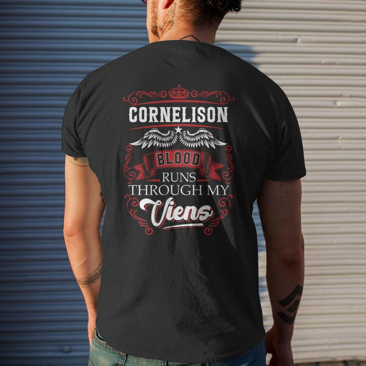 Cornelison Blood Runs Through My Veins Mens Back Print T-shirt Gifts for Him