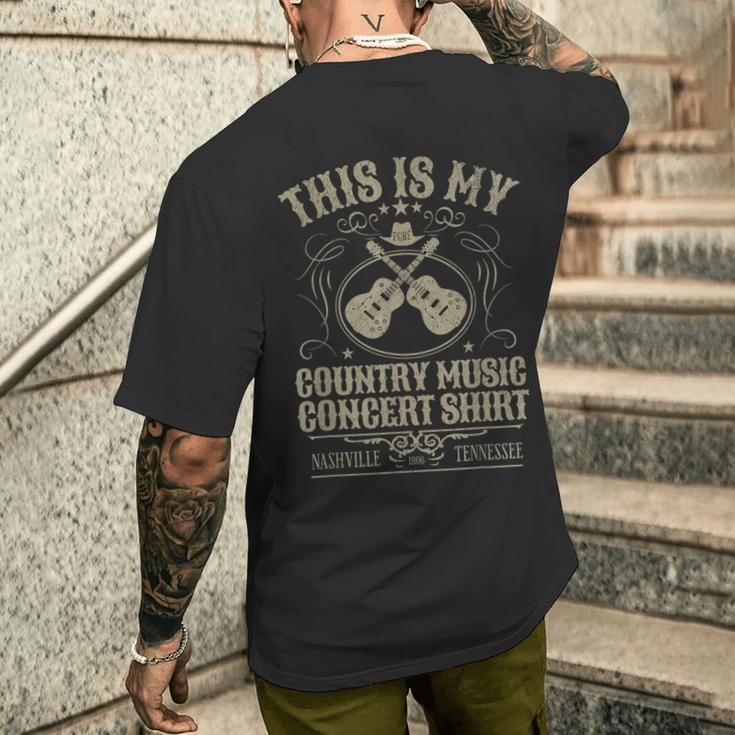 This Is My Country Music Concert Nashville Tennessee Vintage Men's T-shirt Back Print Gifts for Him