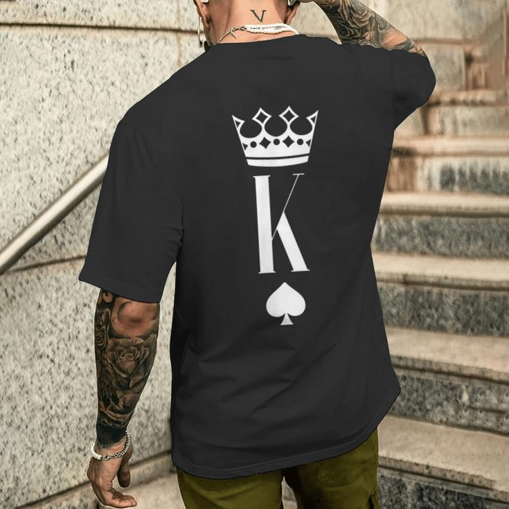 Couple Matching His And Her For King Of Spade Men's T-shirt Back Print Gifts for Him