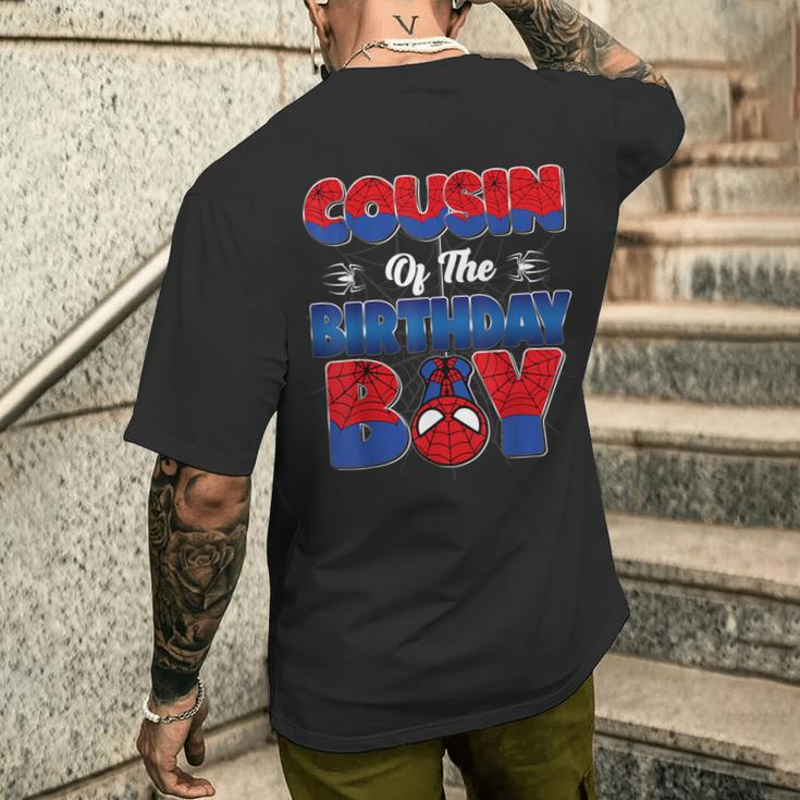 Cousin Of The Birthday Boy Spider Family Matching Men's T-shirt Back Print Gifts for Him