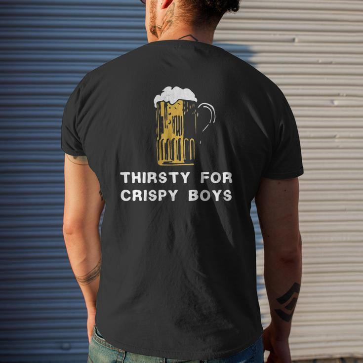 Crispy Boys Middle Class Drinking Dad Mens Back Print T-shirt Gifts for Him