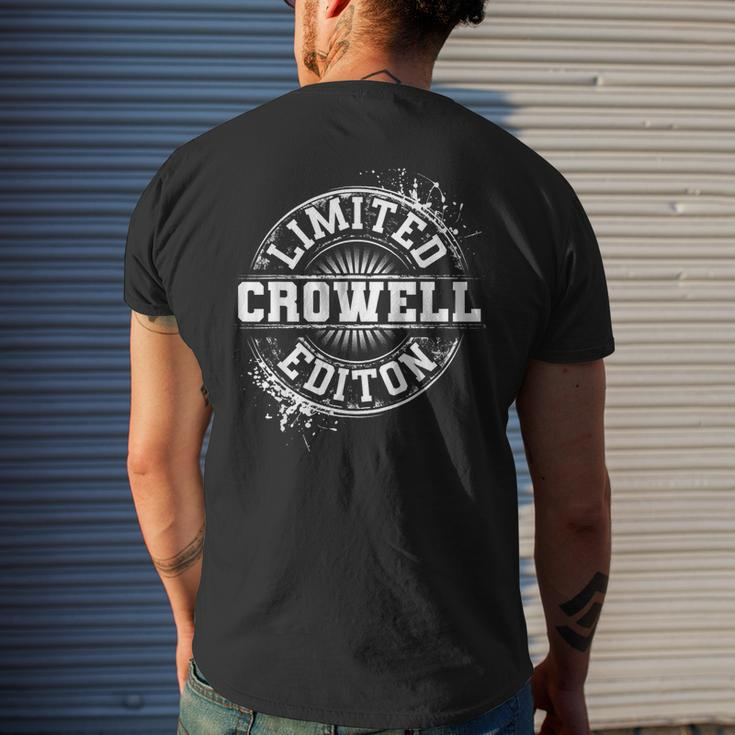 Crowell Surname Family Tree Birthday Reunion Idea Men's T-shirt Back Print Gifts for Him