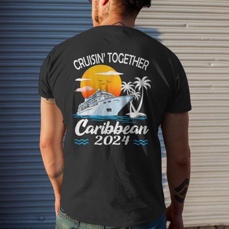 Cruisin Together Caribbean Cruise 2024 Family Vacation Men's T-shirt Back Print Gifts for Him