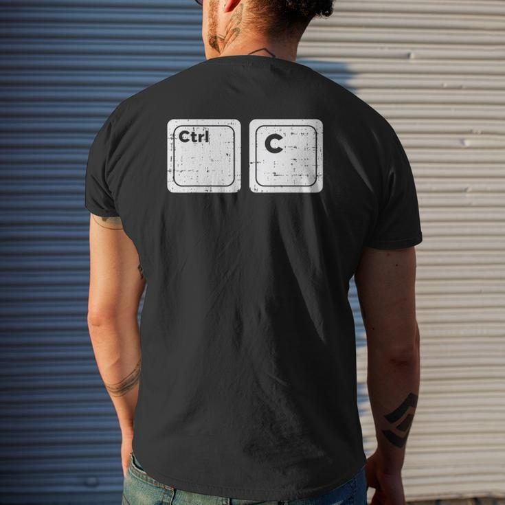 Ctrl C Copy Matching Dad And Kid Son Daughter Men Mens Back Print T-shirt Gifts for Him