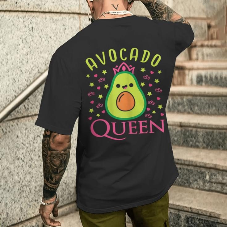 Cute Avocado Queen Vegan Heart T-Shirt mit Rückendruck Geschenke für Ihn