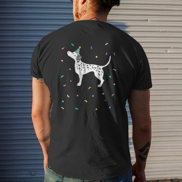 Cute Dalmatian Dog Dad Mens Back Print T-shirt Gifts for Him