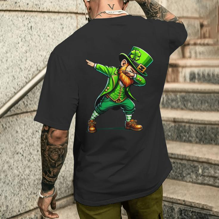 Dabbing Leprechaun St Patrick's Day Irish Men's T-shirt Back Print Gifts for Him