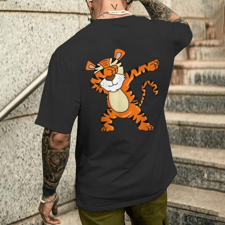 Dabbing Tiger Boys Tiger Dab T-Shirt mit Rückendruck Geschenke für Ihn
