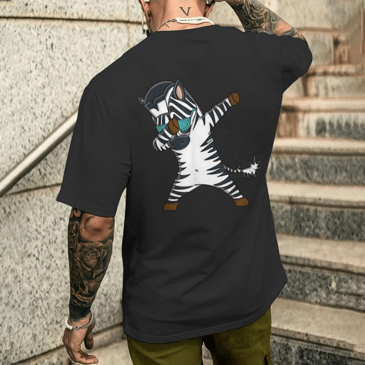 Dabbing Zebra Zebra Dab T-Shirt mit Rückendruck Geschenke für Ihn