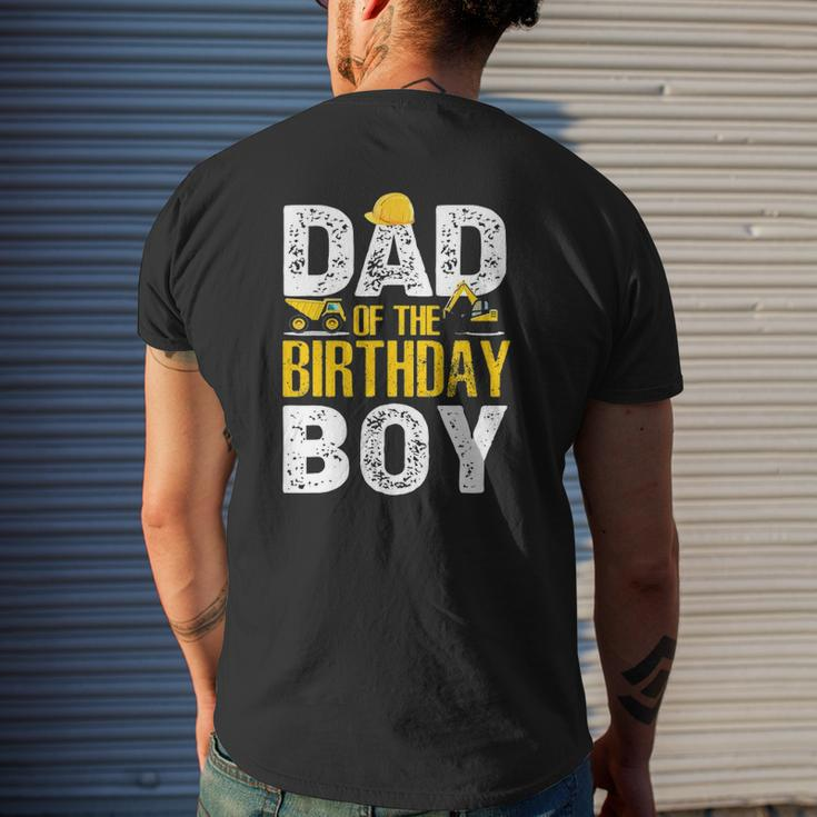 Dad Of The Bday Boy Construction Bday Party Hat Men Mens Back Print T-shirt Gifts for Him