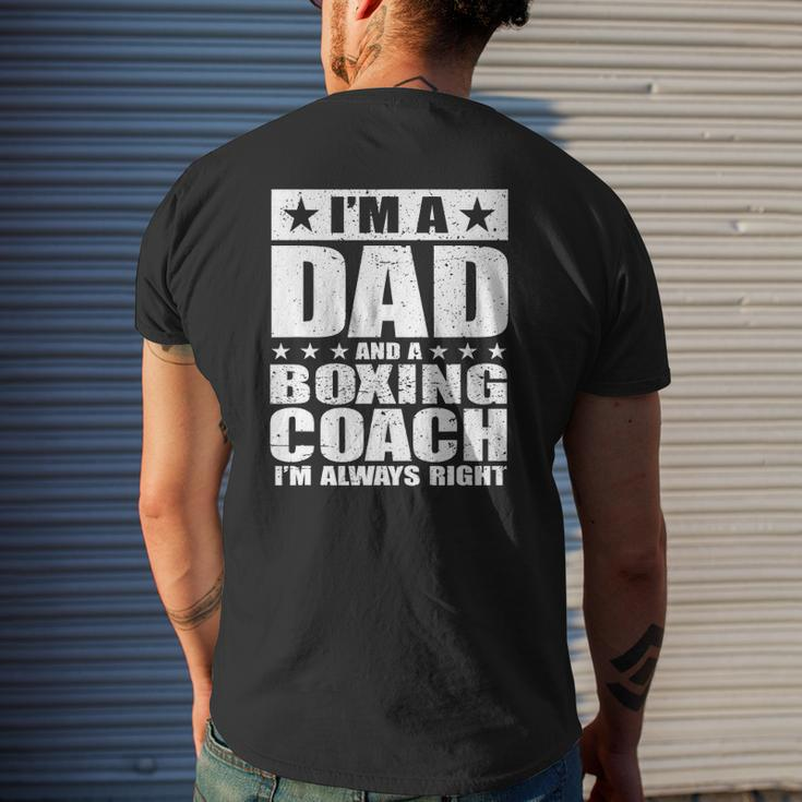 Dad Boxing Coach Father's Day S From Daughter Son Mens Back Print T-shirt Gifts for Him