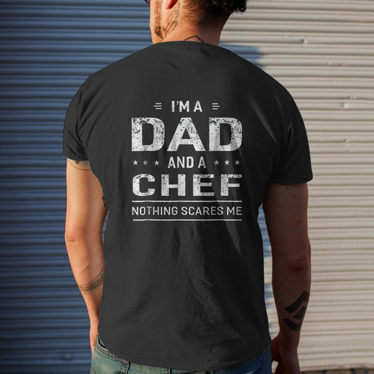 Im A Dad And Chef Mens Back Print T-shirt Gifts for Him