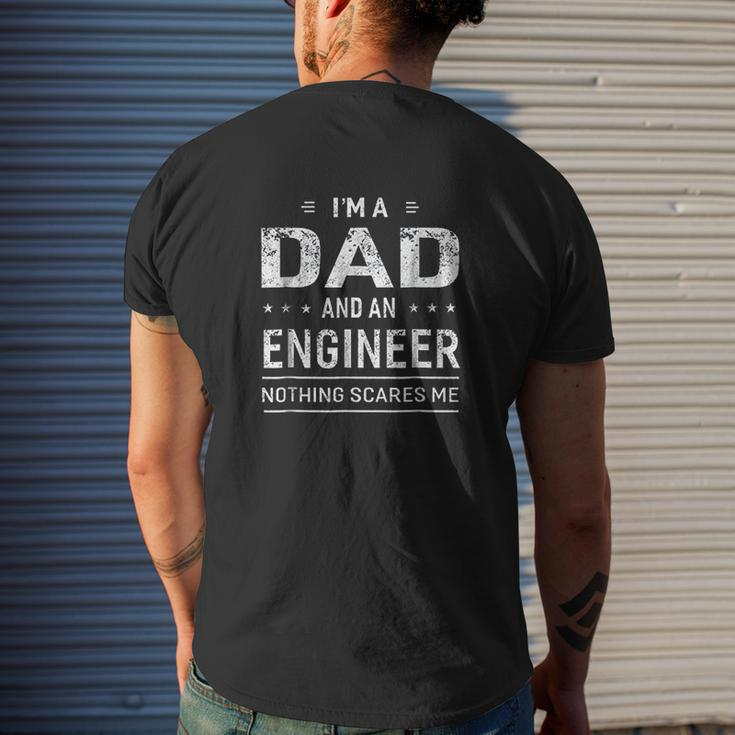 I Am A Dad And Engineer Mens Back Print T-shirt Gifts for Him