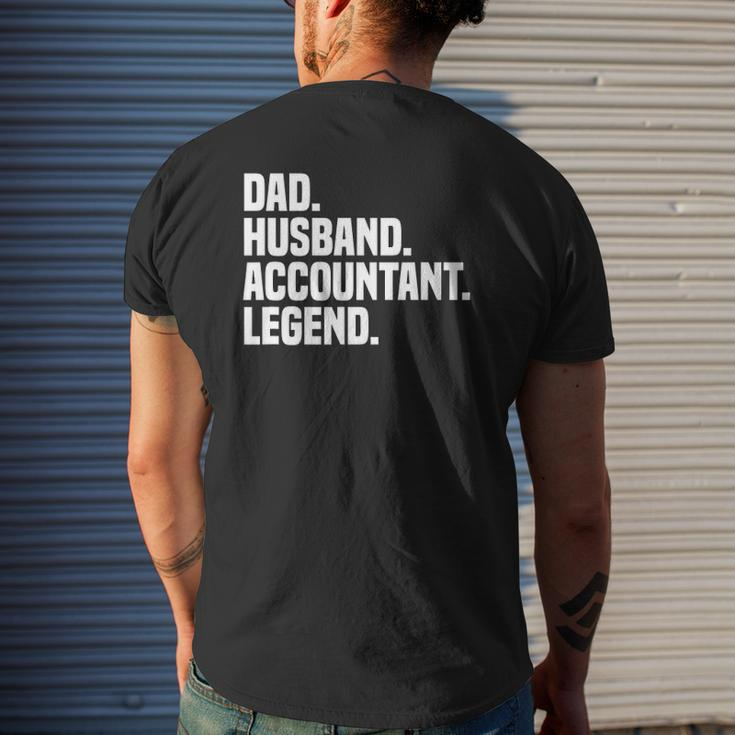 Dad Husband Accountant Legend Accounting Tax Accountant Mens Back Print T-shirt Gifts for Him